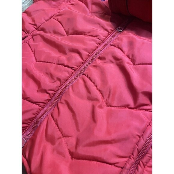 Levis Vintage Red Croped Puffer Ski Jacket Made In USA Size 12 - Picture 6 of 16